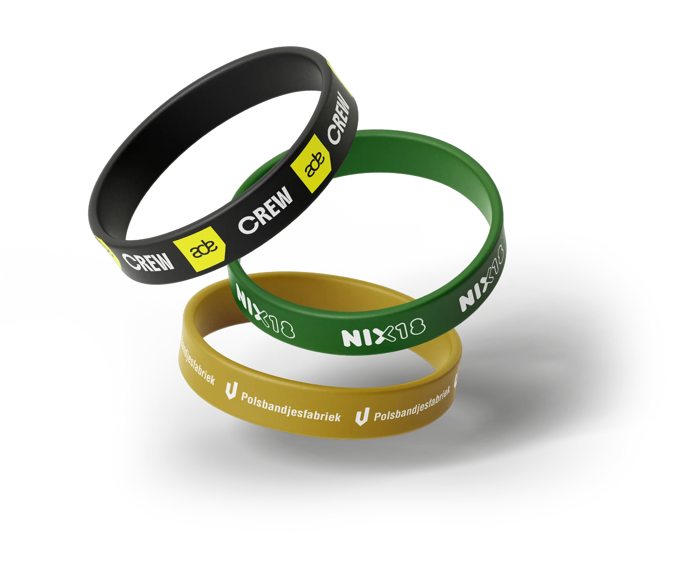 diverse eigen ontwerp siliconen Polsbandjes en festival bandjes van polsbandjesfabriek