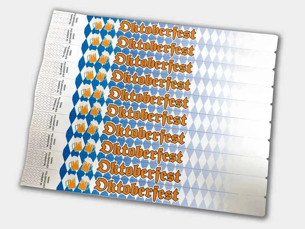 Tyvek Polsbandjes Oktoberfest