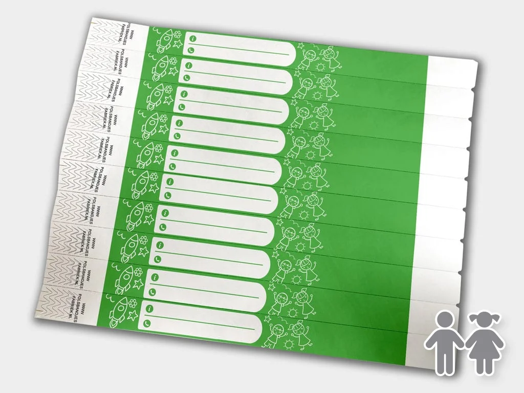 Tyvek Kinderpolsbandjes