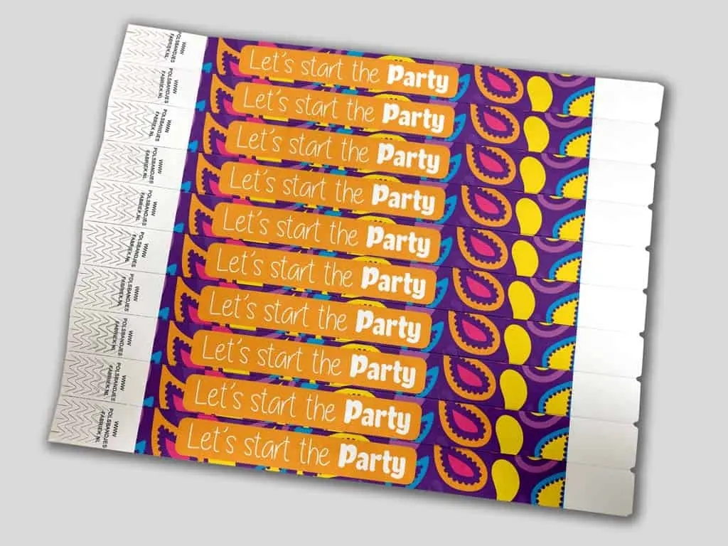 Tyvek Polsbandjes Party