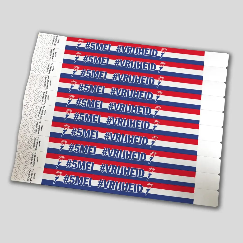 Tyvek Polsbandjes Bevrijdingsdag
