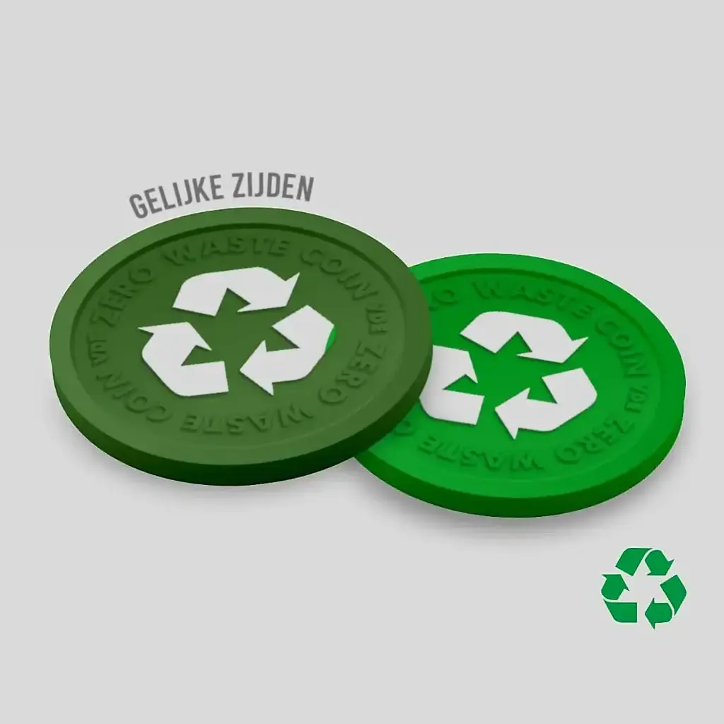 Eco Recycle Munten 29mm | Uitsparing | Gelijke Zijden