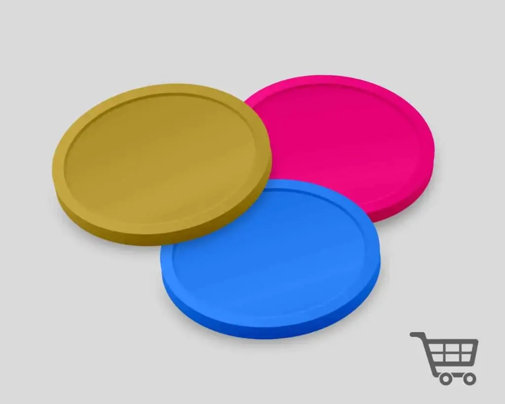 50 Cent Winkelwagenmunten 24mm Onbedrukt