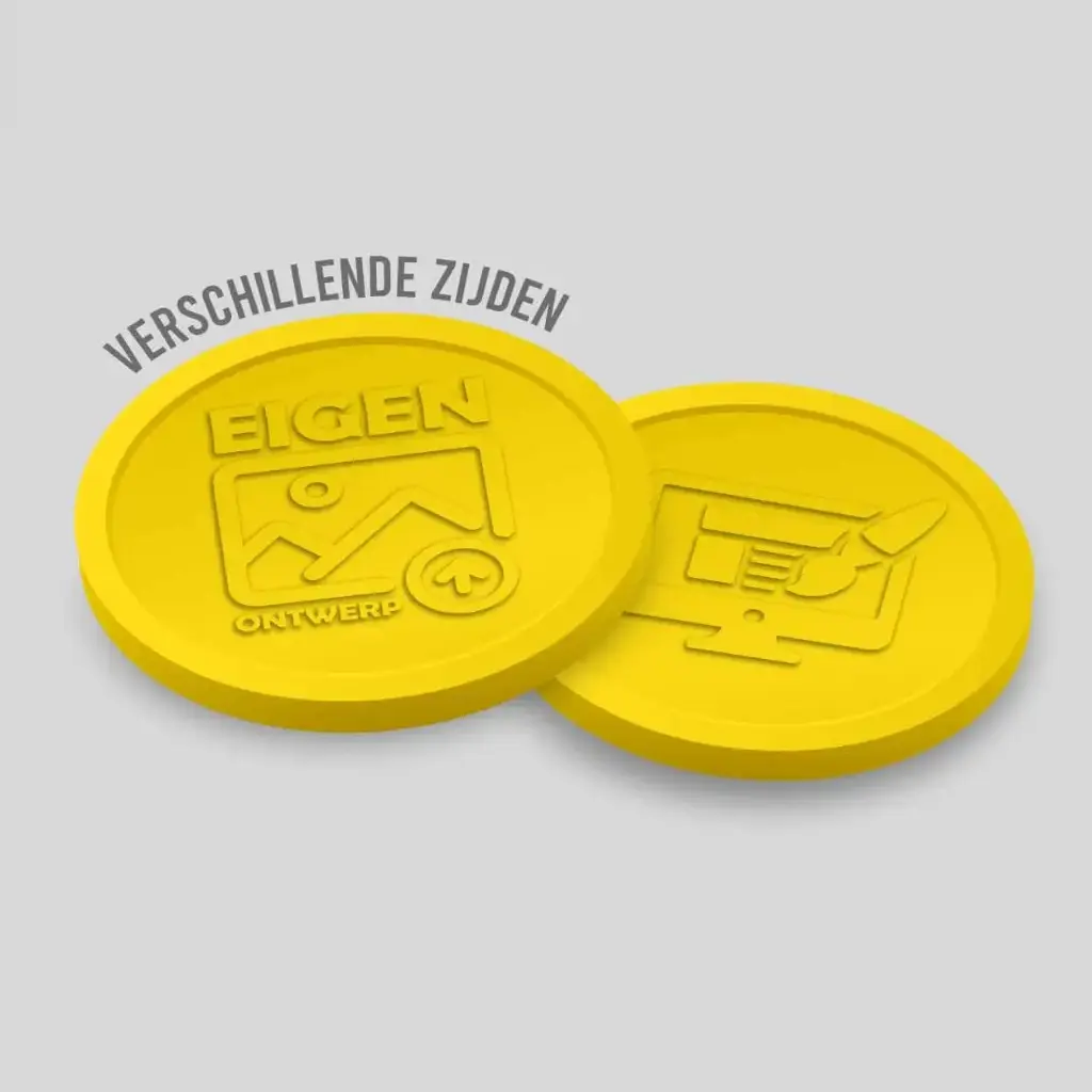 Relief Consumptiemunten Verschillende zijde 29mm | Eigen Upload