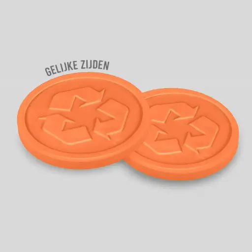 Eco Recycle Munten 29mm | Gelijke Zijden 
