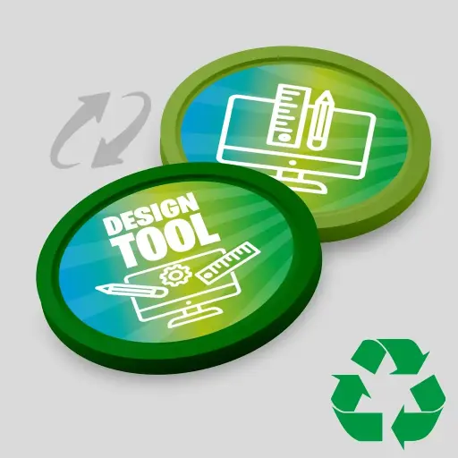 [25316] Eco Consumptiemunten 29mm | Eigen Ontwerp | Dubbelzijdig Bedrukt