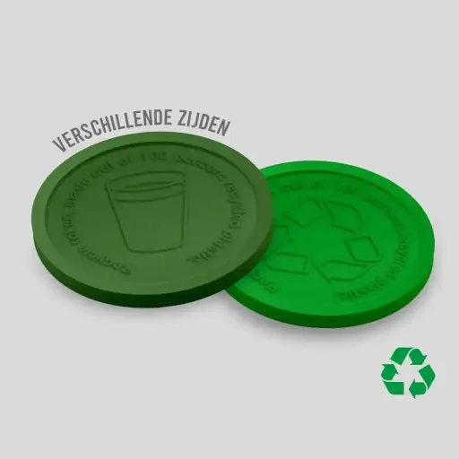 Eco Recycle Munten 29mm | Cup | Verschillende Zijden 